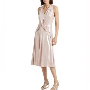 Pastel blue glam from Ralph Lauren ✨✨ NWT Foil-Print Cocktail Dress